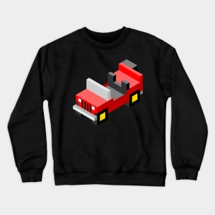 Isometric red off-road car Crewneck Sweatshirt